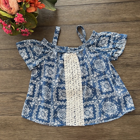 Justice girls bohemian style off the shoulder blouse - Picture 4 of 11